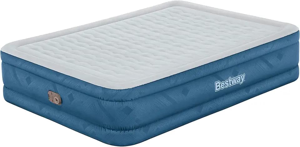 Bestway Fortech Luftbett Snugable Top mit integrierter Elektropumpe Double XL/Mid 203 x 152 x 46 cm