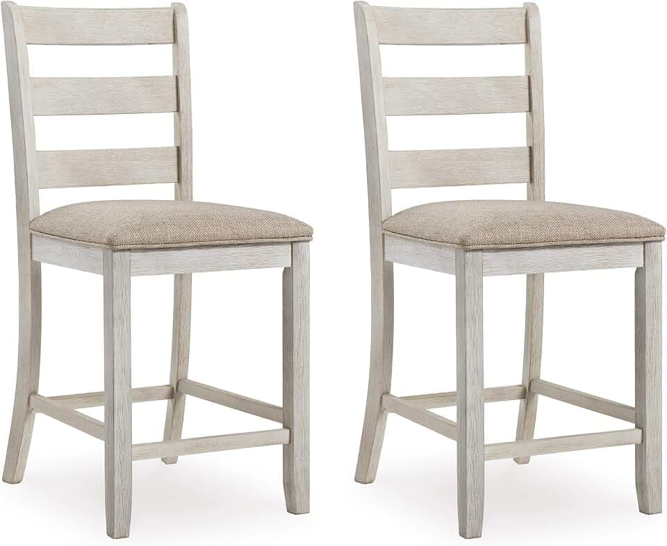 Signature Design by Ashley Counter Height Barstools, Set of 2, Farmhouse
