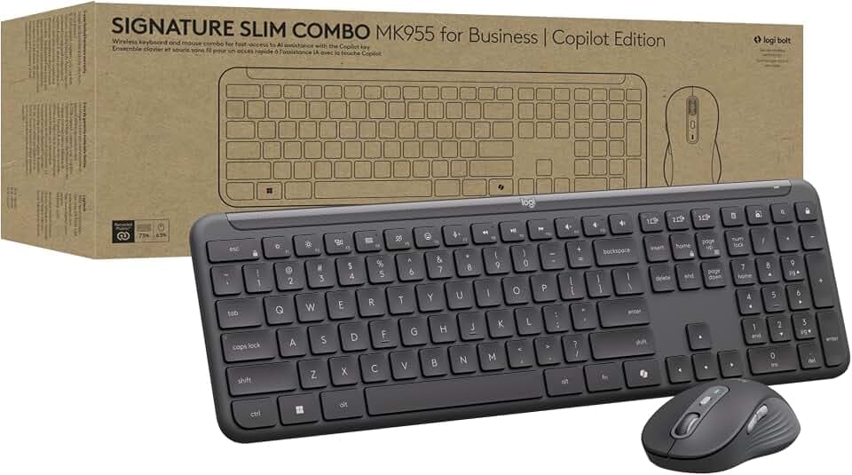 Logitech Signature Slim MK955 for Business Combo - Copilot Edition