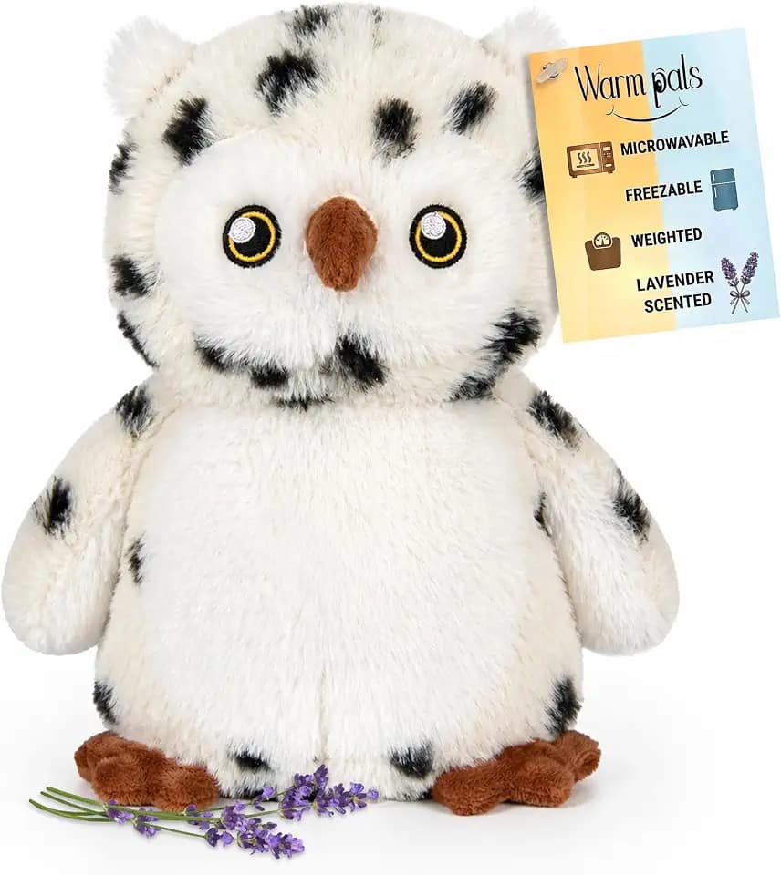 1i4 Group Warm Pals Owl, Microwavable Weighted Plush, Heated for Warmth