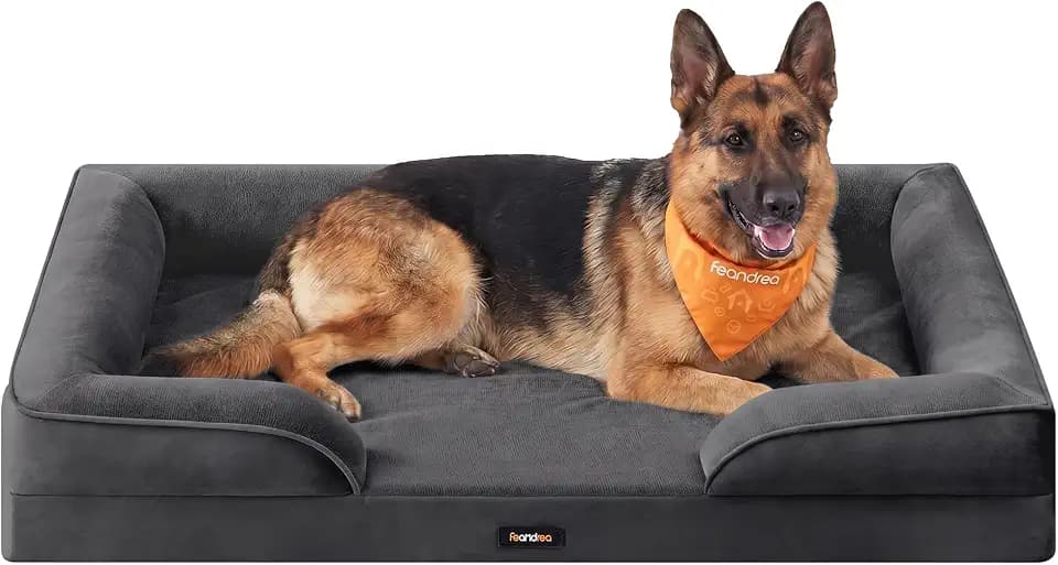 Feandrea Orthopädisches Hundebett, Hundekissen, 122 x 85 x 17 cm