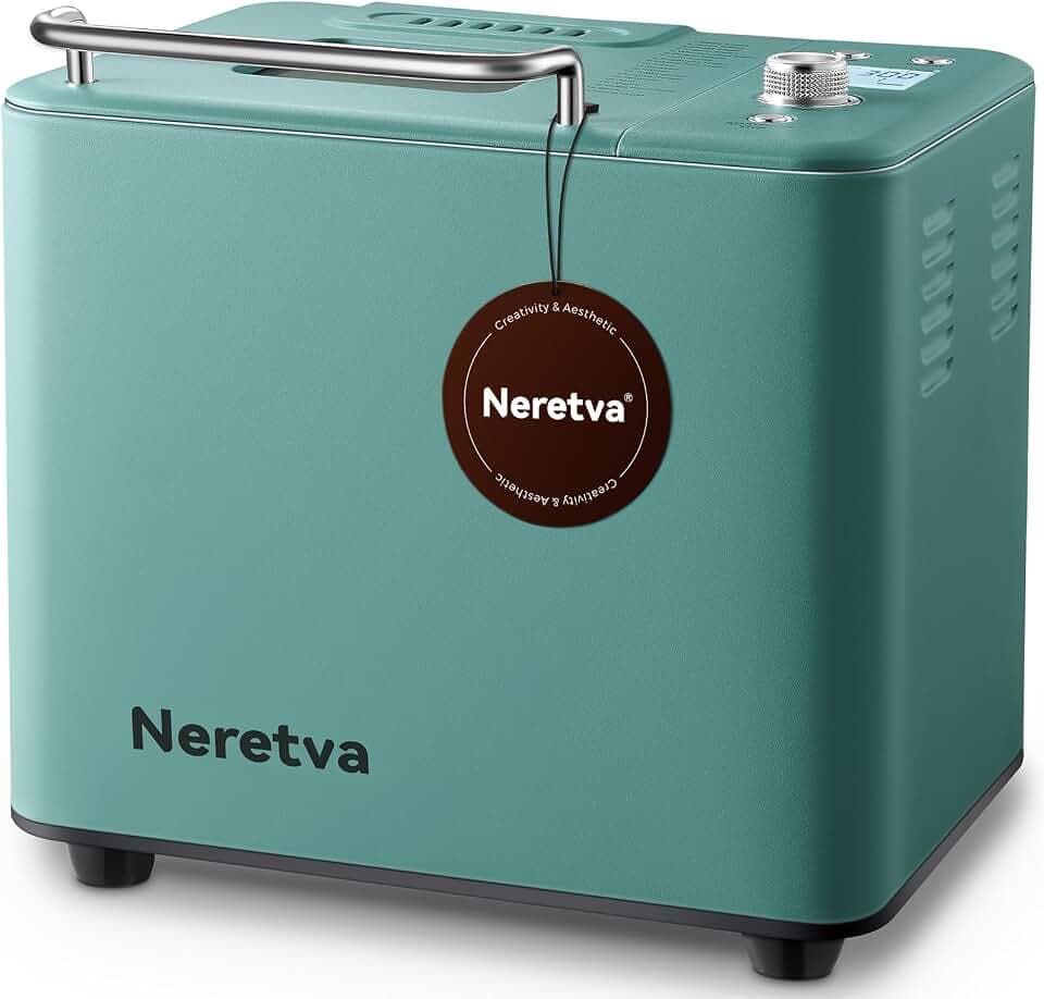 Neretva 20-in-1 2LB Bread Maker Metal Bread Machine with Dual Heater, Green
