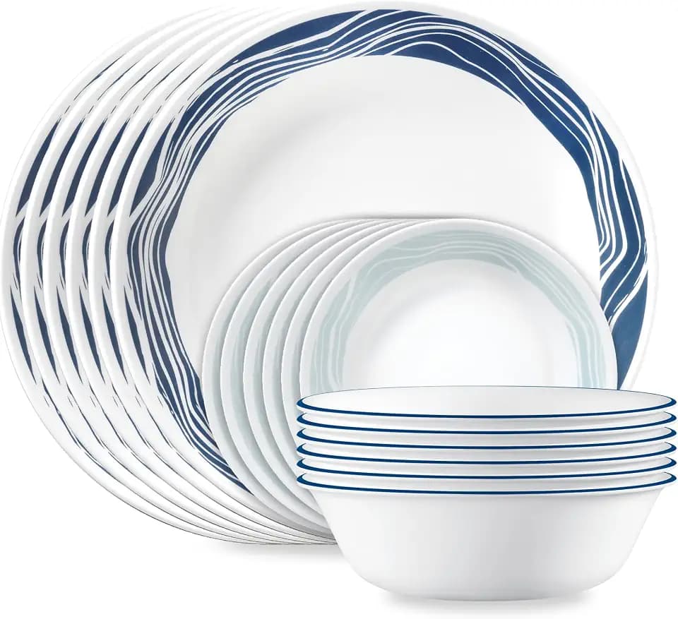 Corelle Acadia 18-Piece Dinnerware Set, Service for 6