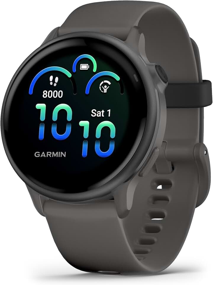 Garmin Vivoactive 6, 42 mm, GPS-Fitness-Smartwatch, Kieselgrau/Schiefergrau