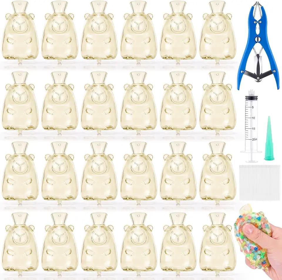 24 Pcs DIY Stress Ball Making Kit Capybara Squeeze, Yellow
