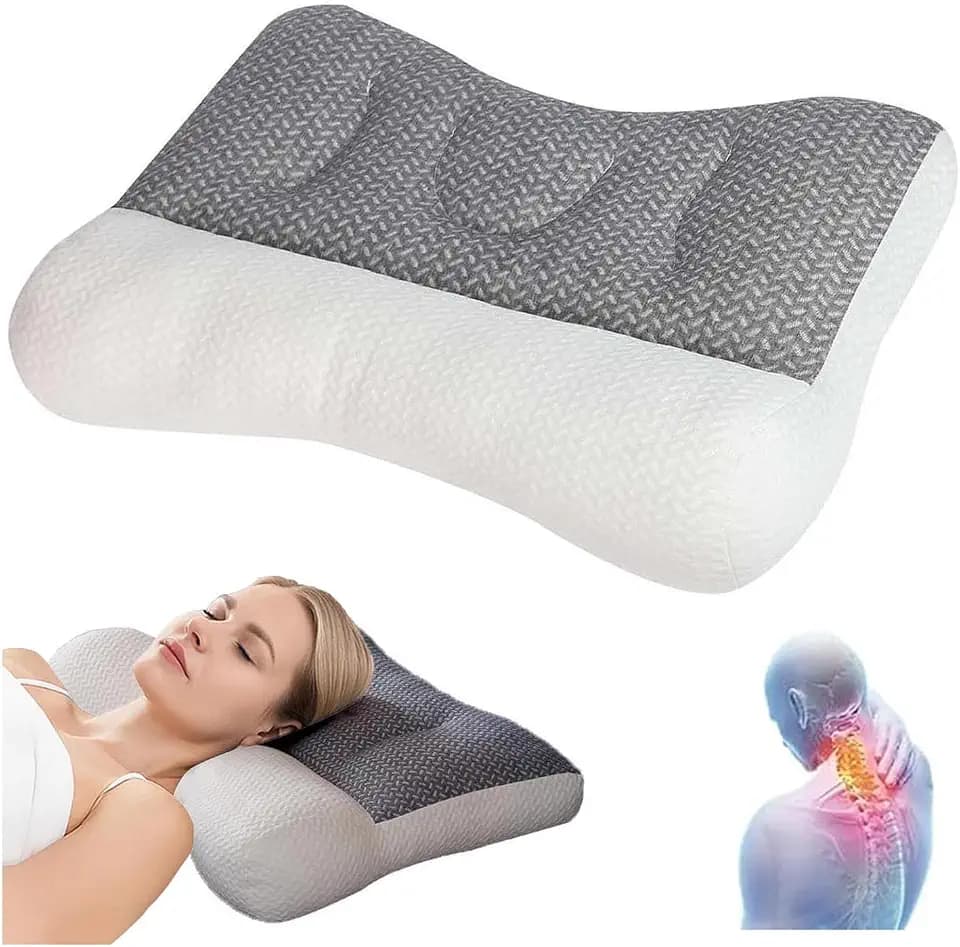 Orthopädisches Schlafapnoe-Kissen, Tiefschlafkissen, ergonomisches Nackenkissen und Schulterkissen, Seitenschläferkissen