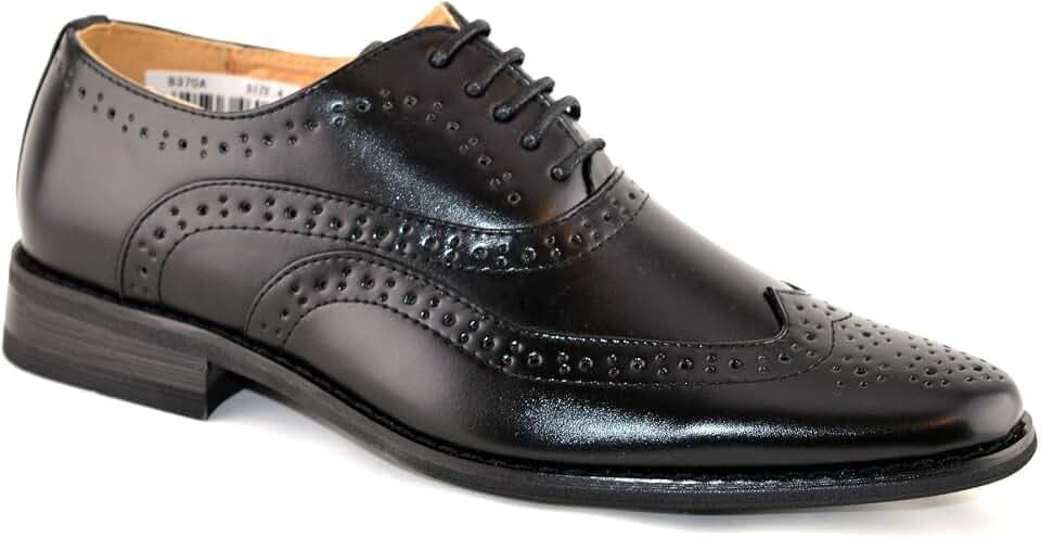 Jungen-Schnürhalbschuhe, Leder, gefüttert, für festliche Anlässe, elegant, Schwarz