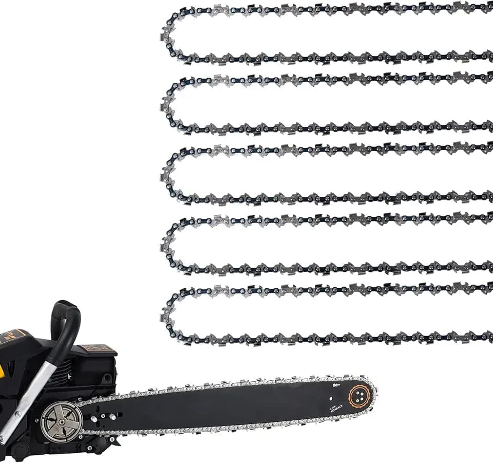 5 Pack 20 Inch Chainsaw Chain 76 Drive Links .58" Gauge, .325" Pitch Replacement Chains Compatible with Blue Max 53543, 52209, 8901, 8902 Supmix 62cc, WEMARS ‎6220G, NEOTEC NCS620 and More