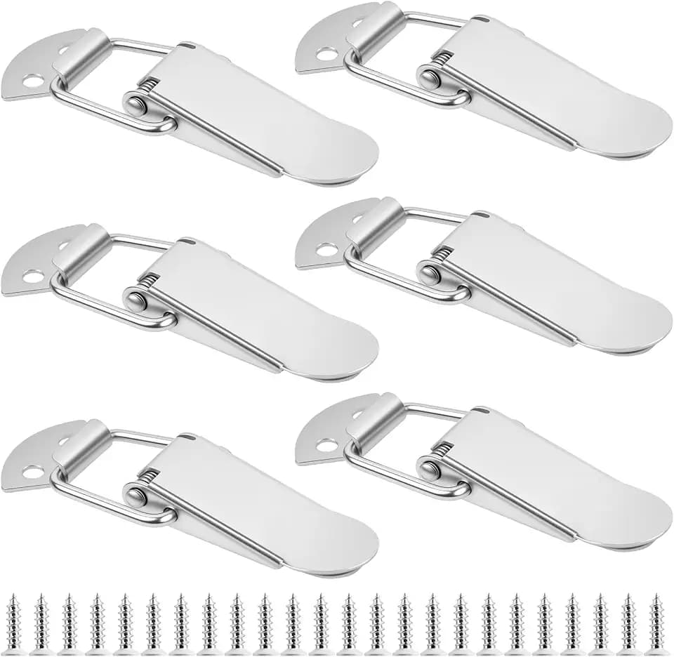 6er-Pack Hebelschlösser, Edelstahlhebel, Kastenschlösser, Edelstahldeckelschlösser, Hebelschlösser, Türfederschlösser, Schrankschlösser, Schlossabdeckungen