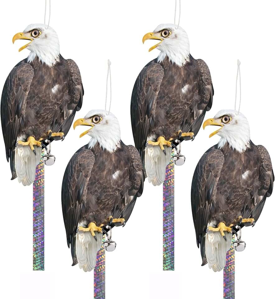 Taubenschreck für Balkon, 4 Stück Flach Adler Vogelschreck