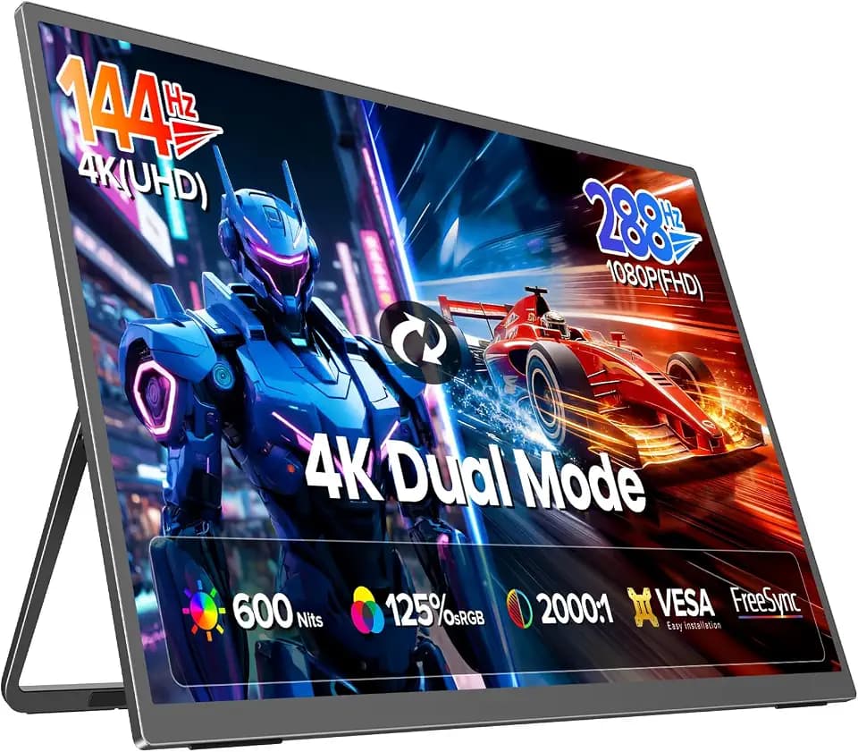 UPERFECT Portable Gaming Monitor 27”, Dual Mode 4K UHD 144Hz/FHD 288Hz