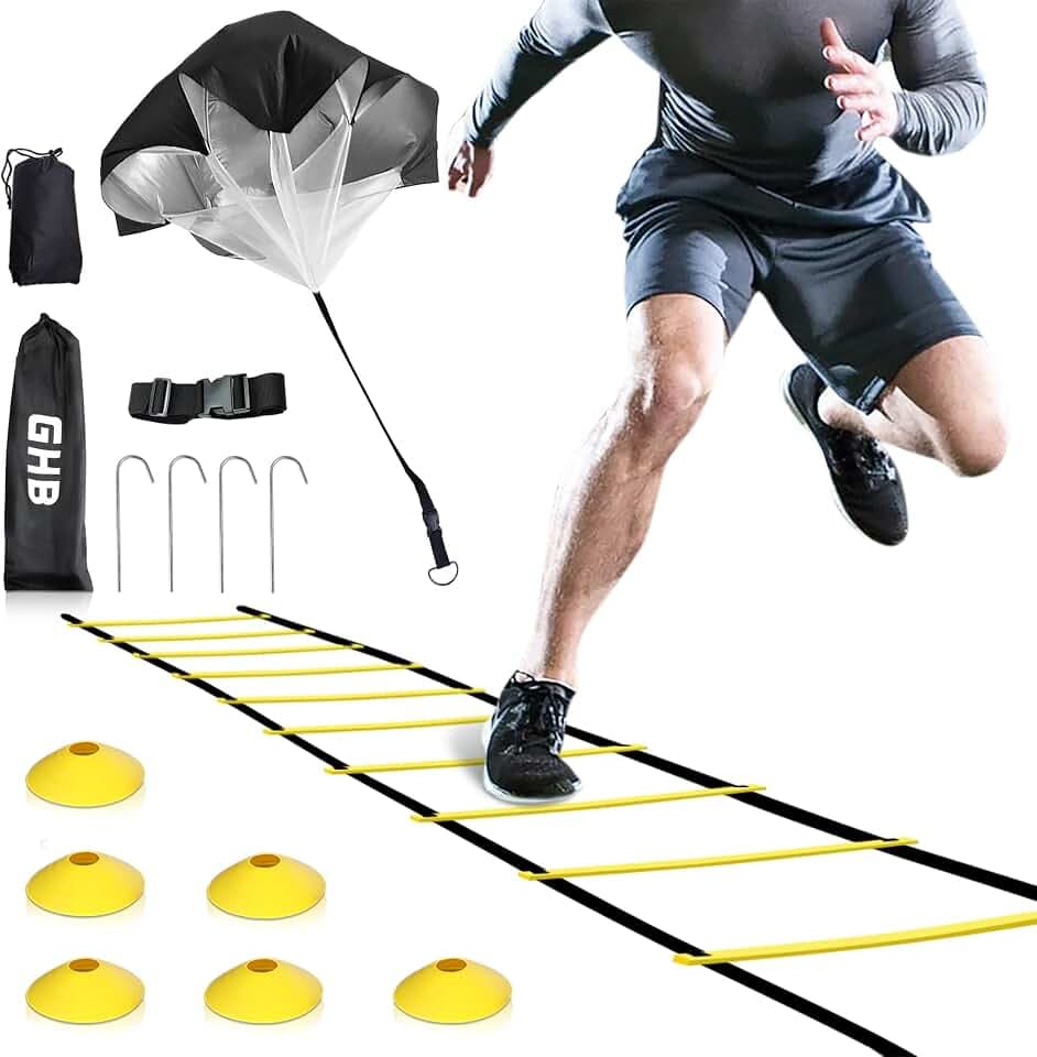 GHB Pro Agility Ladder 12 Rung 20ft 6 Cones