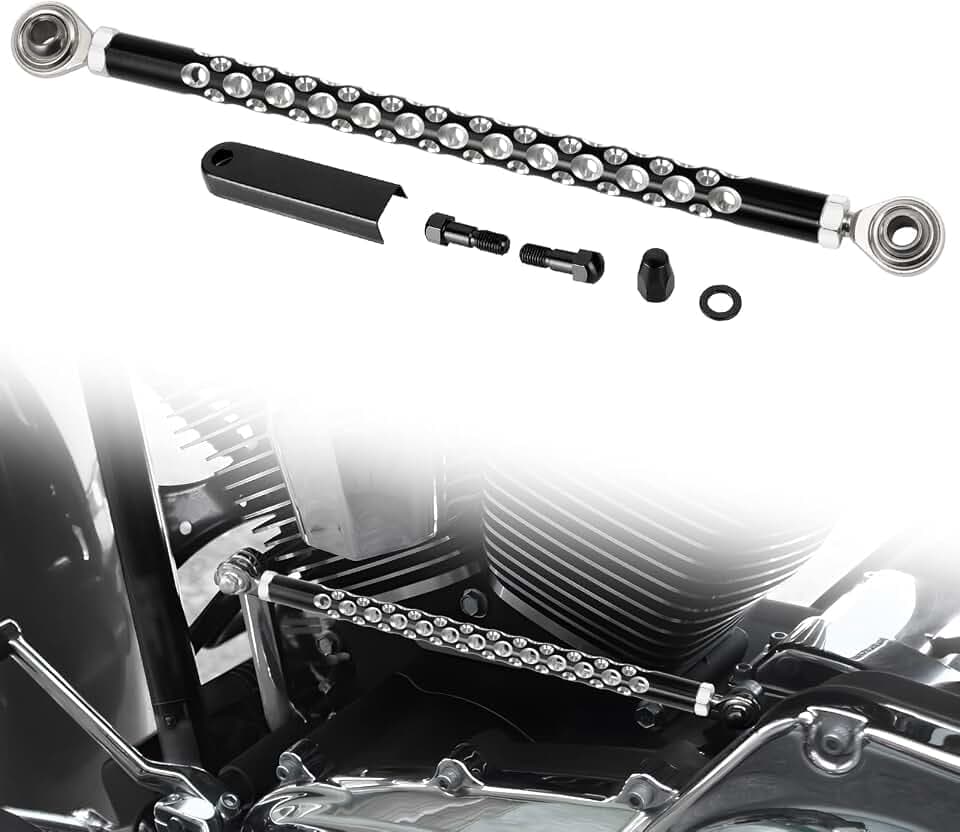 Amazicha Shift Linkage Gear Motorcycle Shifter Linkage Black Compatible for Harley Davidson Softail Dyna Touring Street Glide Electra Glide Road Glide Road King Tri Glide 1986-2024