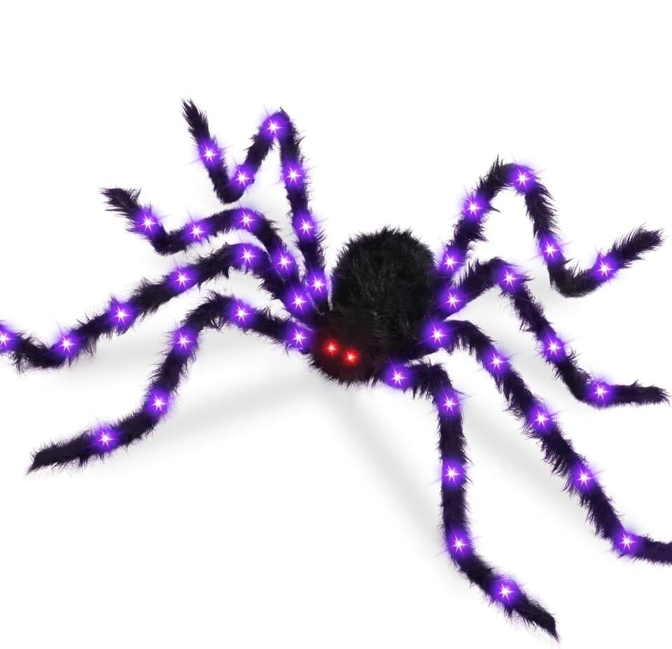 Brightown Halloween Decor, 4.9 ft Giant Spider Halloween Decorations