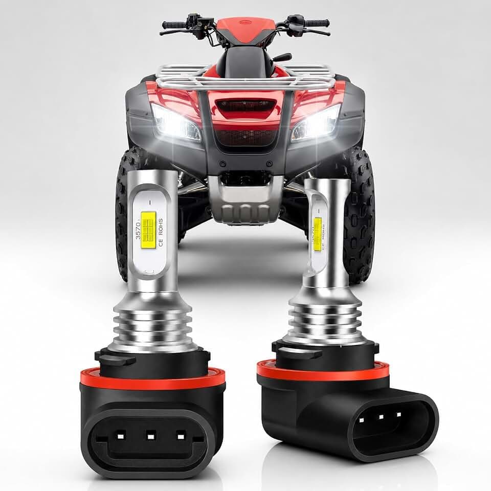 34901-HR3-A21 Headlight Bulb For Honda TRX250 TRX420 TRX500 TRX520 Left Or Right,34901-HR3-A21 ATV UTV Accessories,6000K Cool White,2pcs led bulb