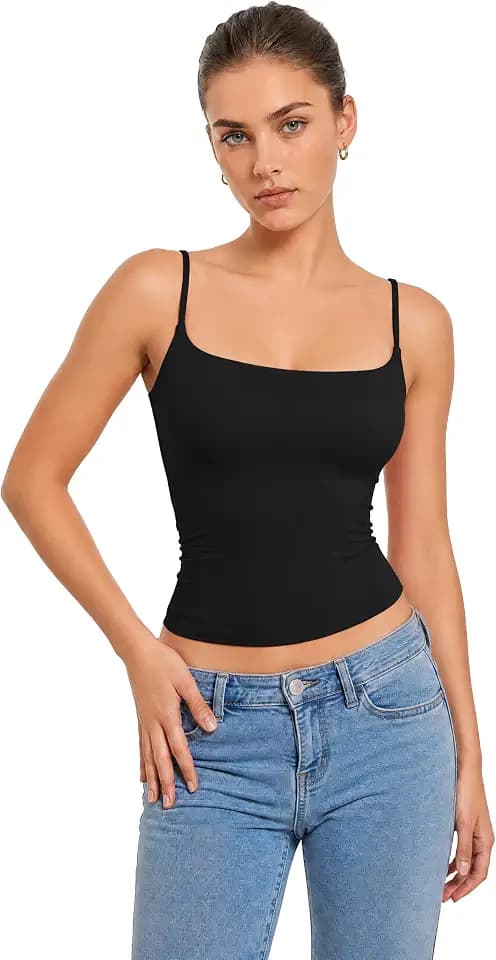 Women Sexy Square Neck Tank Top Summer Y2K Going Out Top Casual Camisole Shirts