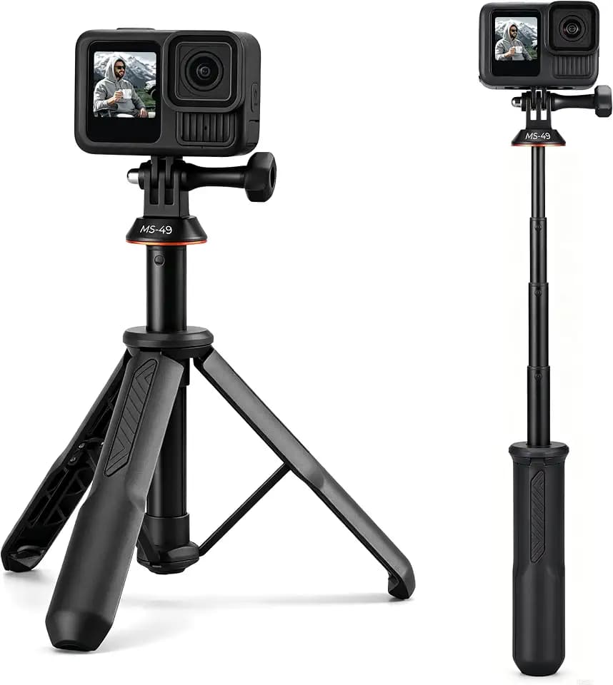 K&F CONCEPT 58.5cm/23inch Portable Adjustable Stand Selfie Stick Tripod