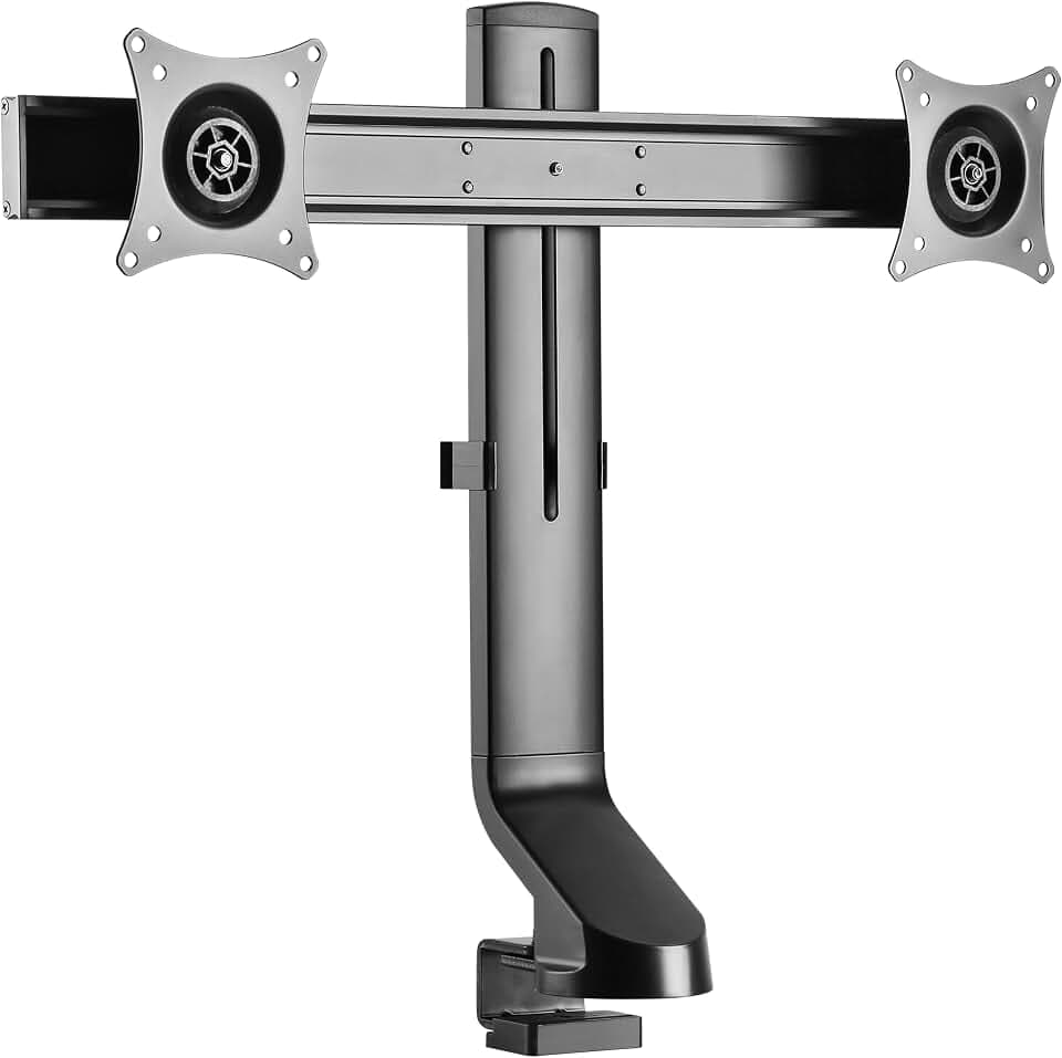 RICOO Monitor Halterung 2 Monitore Bildschirmhalterung ergonomische Dual Monitor-Arm Monitorhalterung Ständer Arme für 13-27 Zoll Bildschirm TS3811 Stand Tischhalterung Monitor-Halter
