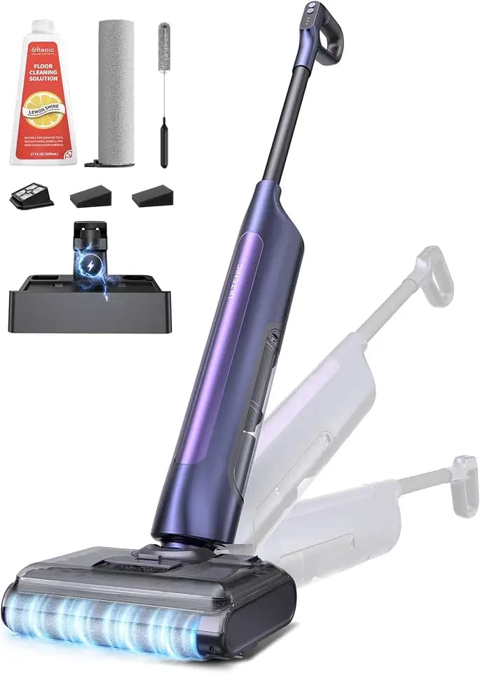 Ultenic Cordless Vacuum Mop Combo, Wet Dry Vacuum Cleaner, Purple