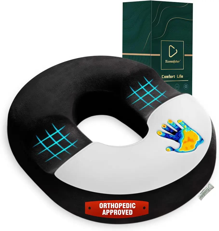Donut Hämorrhoiden Sitzkissen-Kissen für Bürostuhl, Einfach und praktisch, Ergonomisches Steißbeinkissen, für Schwangerschaft, Postnatal, Ischias, Steißbein