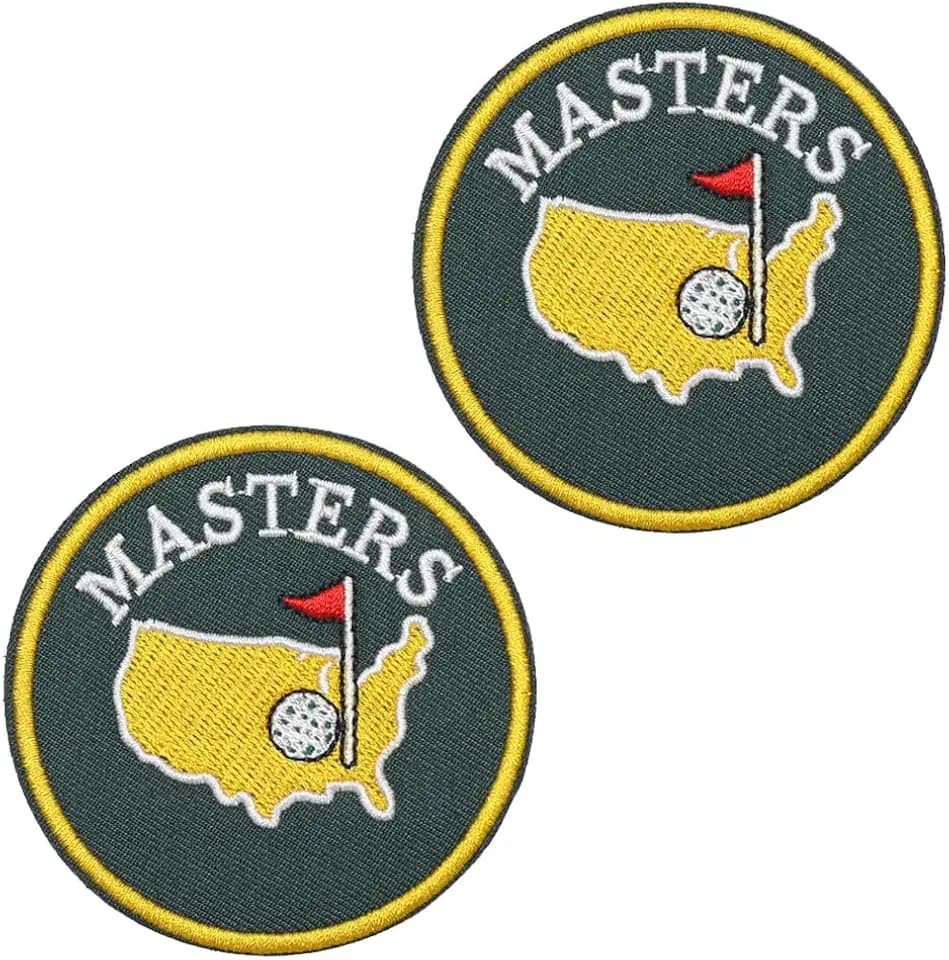 2 Stück Masters Stickereien Taktische Patch Haken & Schleife Farbe Nylon Patch Abzeichen Militär Aufnäher Applikation Golf Lustig Kostüm Zubehör für Kleidung Weste Jacke Hut Rucksäcke Jeans