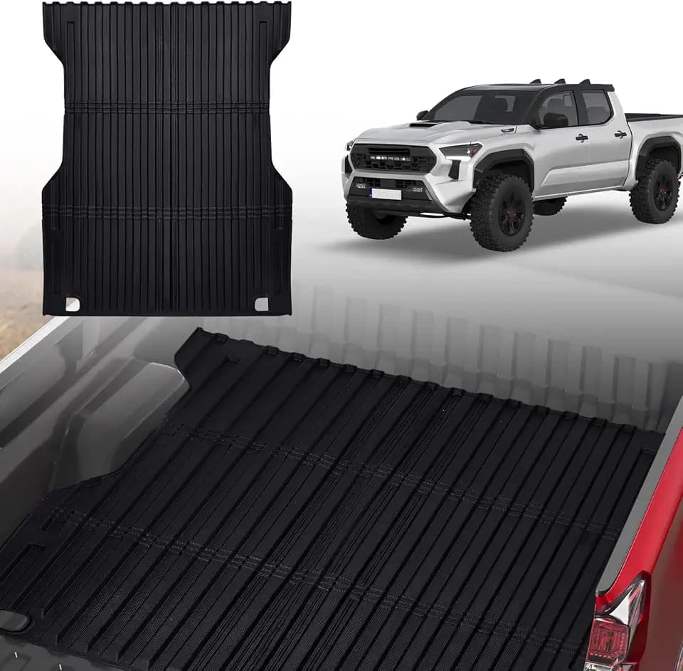 Truck Bed Mat for 2024 2025 2026 Toyota Tacoma 5FT Rubber Bed Mats