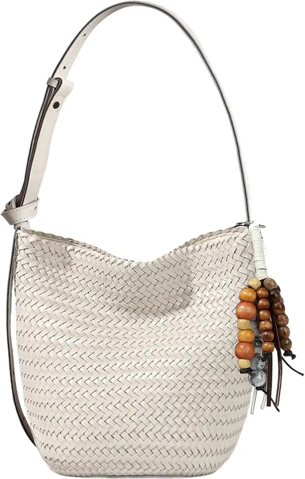 JINMANXUE Woven Tote Bag For Women, Female Handbag and Purses, Fashion Vegetable Basket Bag, Causal Shoulder Crossbody Bags