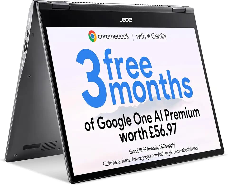 Acer Chromebook Spin 13 CP713-2W - (Intel Pentium Gold 6405U, 4GB RAM, 64GB eMMC, 13.5 inch QHD Touchscreen Display, Chrome OS, Iron) - Amazon Exclusive
