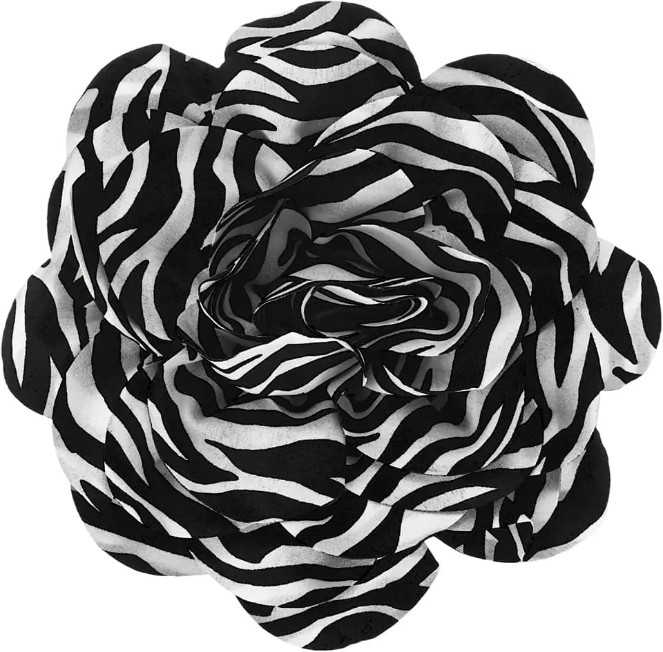 M METERXITY Extra Large Rose Flower Brooches, Lapel Pins Dainty Satin Fabric Big Camellia Oversized Brooch Pin