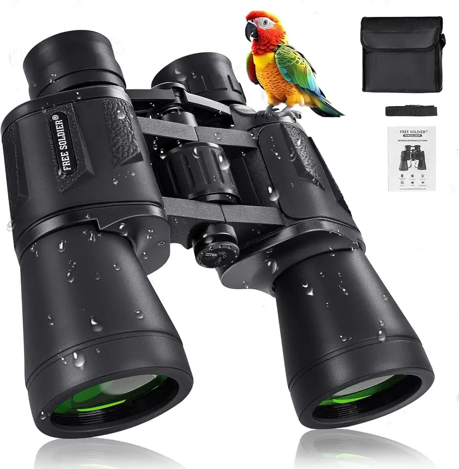 FREE SOLDIER 20x50 High Powered Binoculars for Adults, Black