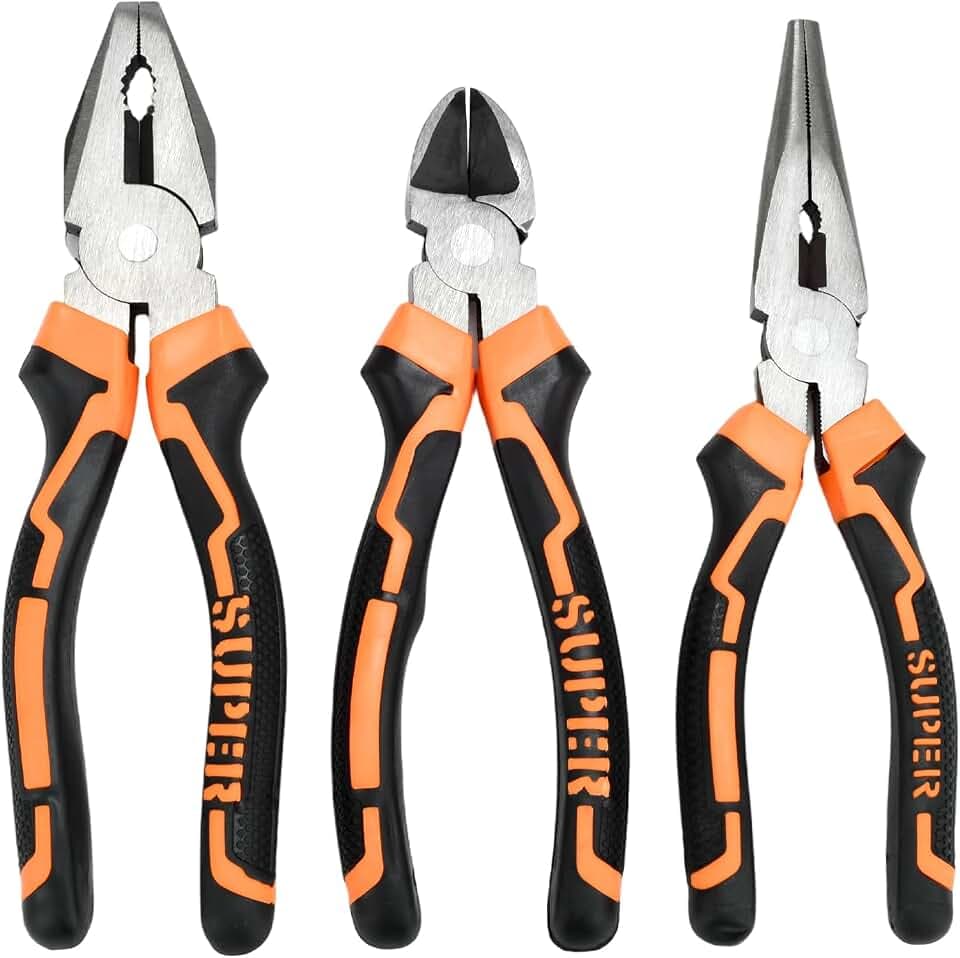 3-Piece 8 Inch Pliers Set