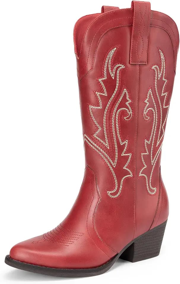 DREAM PAIRS Women's Cowboy Cowgirl Western Boots