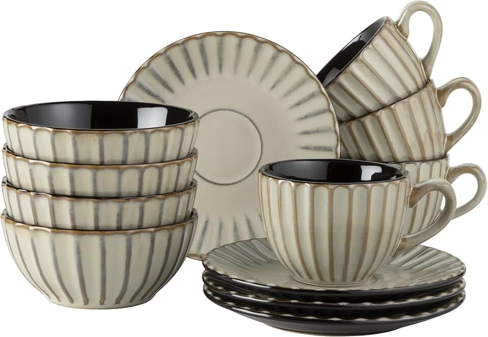 MÄSER Frühstücksset, Steinzeug Confino Beige, 931965