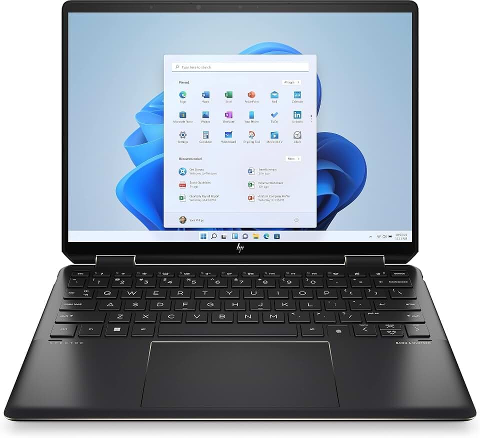 HP Spectre x360 2-in-1 Laptop | 13,5" 3K2K Touchscreen | Intel Core i7-1355U | 32 GB DDR4 RAM | 2 TB SSD | Intel Iris Xe | Windows 11 | QWERTZ | Schwarz | inkl MPP 2.0 Tilt Pen