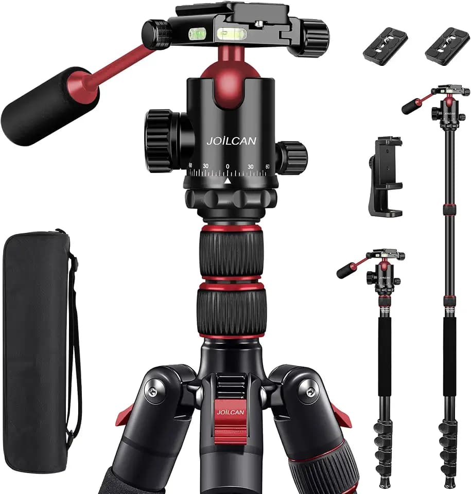 83" Camera Tripod, Aluminum Tripod Monopod for DSLR Phone