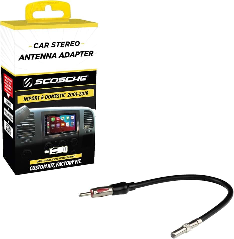 Scosche CRAB Antenna Adapter for Aftermarket Car Stereo Compatible with Select 2001-19 Import and Domestic Vehicles - Radio Antenna Adapter - Car Audio Harness - See Guide Images for Vehicle Fit