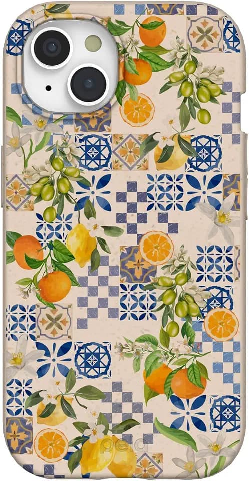 Pela | Phone Case Compatible with iPhone 15 | Limited Edition | Supports Wireless Charging | Cute Eco Friendly | Amalfi Fruits