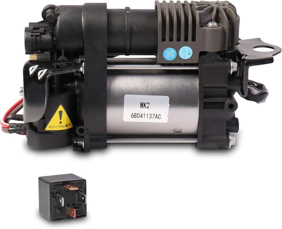 KUIPERAUTO 68204730AB 68041137AF Air Suspension Compressor Pump Compatible with 2013-2018 Dodge Ram 1500 Compatible with 2011-2016 Jeep Grand Cherokee WK2