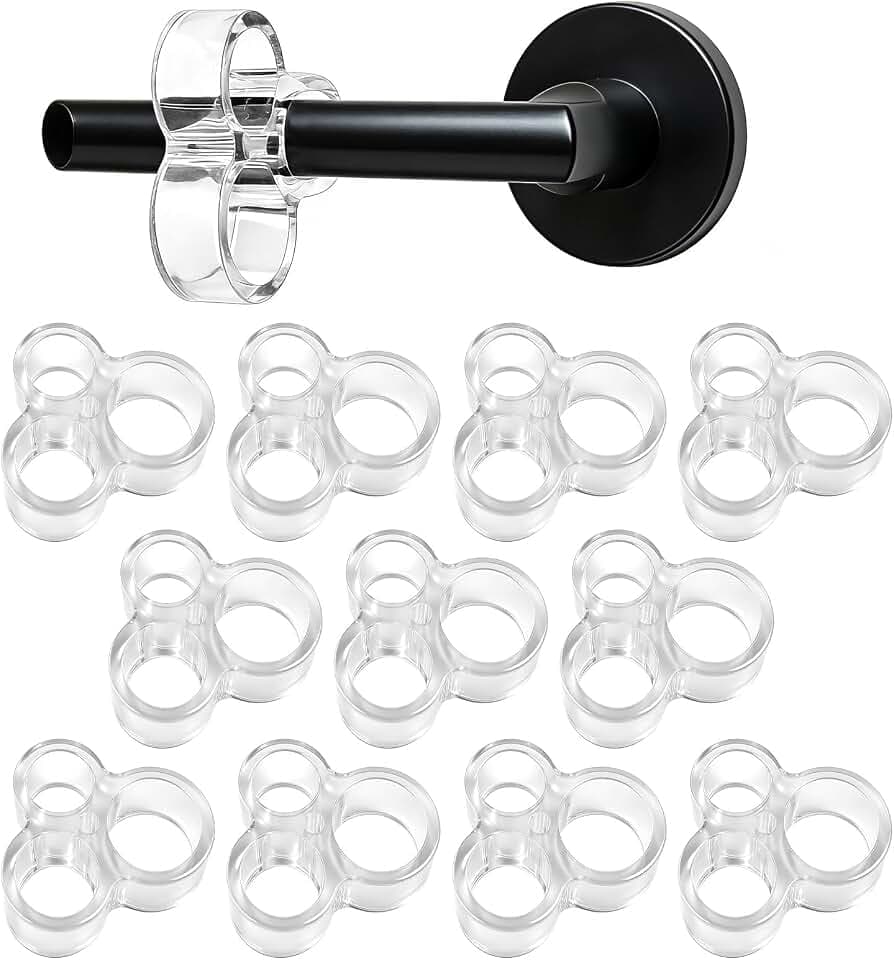10 Stück Hochelastische Türklinkenpuffer - Transparent PVC Türstopper Klinke für Ø15-22mm Türgriff, Türschutz mit 3 Lochgrößen für Küche/Toilette/Schlafzimmer/Büro