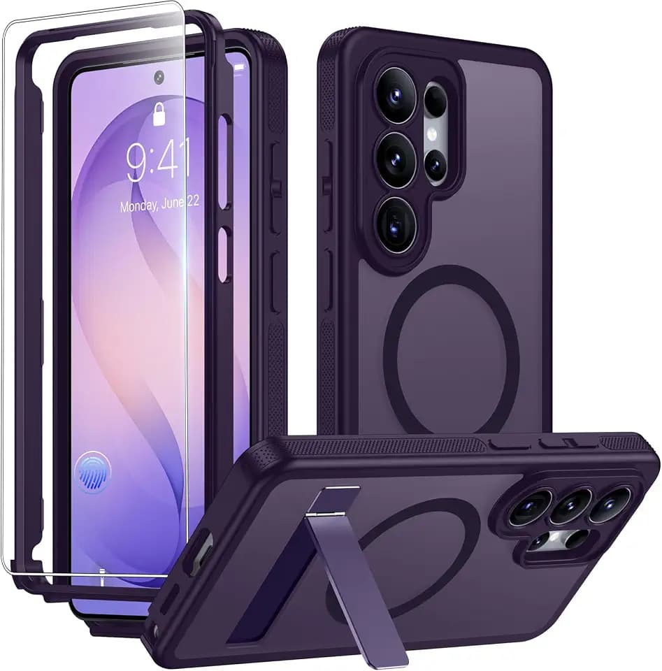 WAVELIFE for Samsung Galaxy S26 Ultra Case Stand, Heavy Duty Protection