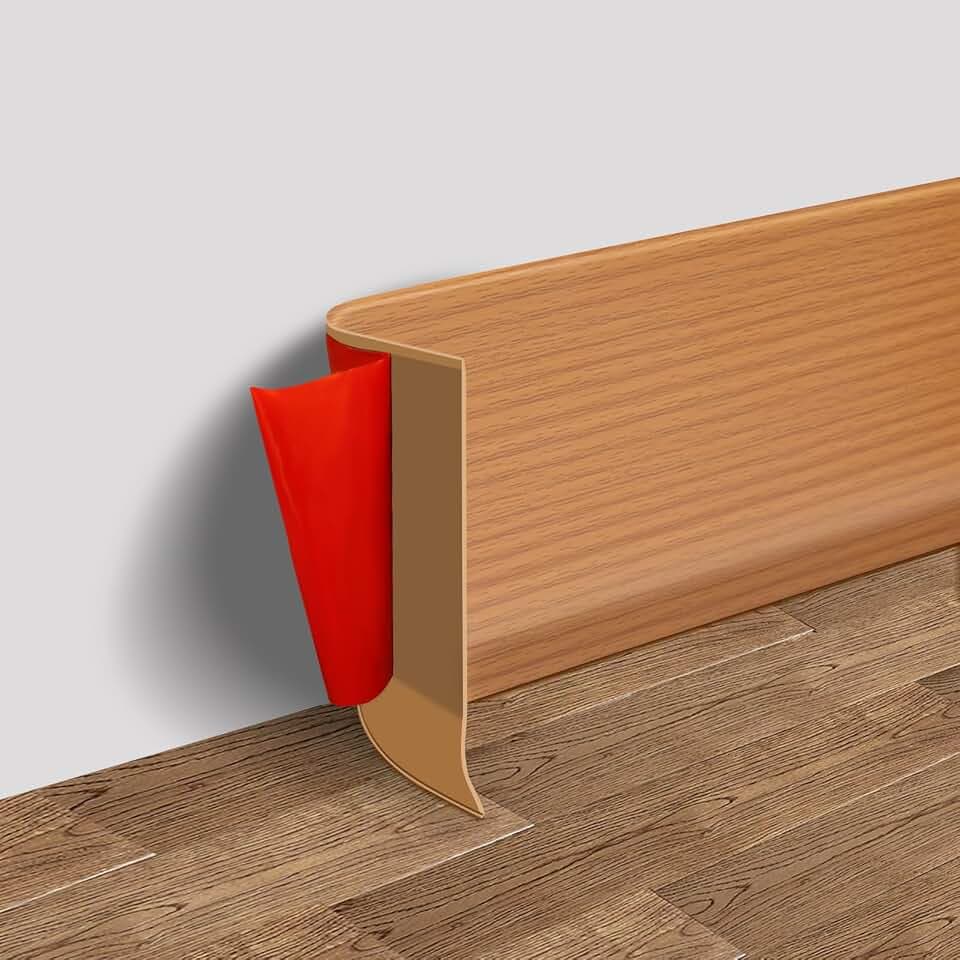 FONUNO Vinyl Wall Base Rubber Baseboard Molding Trim Self Adhesive 4" Wide