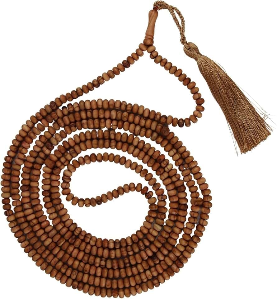 500 Perlen Olivenholz Tasbih Tasbeeh Misbaha islamisches Geschenk Tasbih Gebetskette Tesbih 4,5x6,5mm für Dhikr, Braun