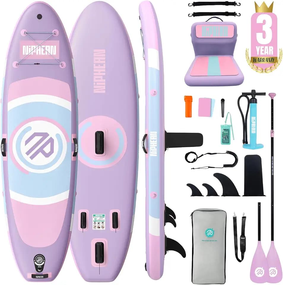 Niphean 10' Inflatable Paddle Board, Ultra-Light SUP for Beginners