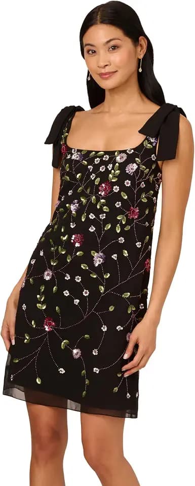 Adrianna Papell Women's Bead GGT Shift Dress