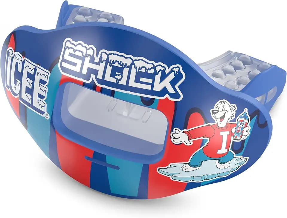 Shock Doctor Flavored Guard Mouth Guard - Max Air Flow, Full Mouth Protection Compatible with Braces, Lip Guard, Instant Fit Mouthguard for Football, Hockey, Lacrosse