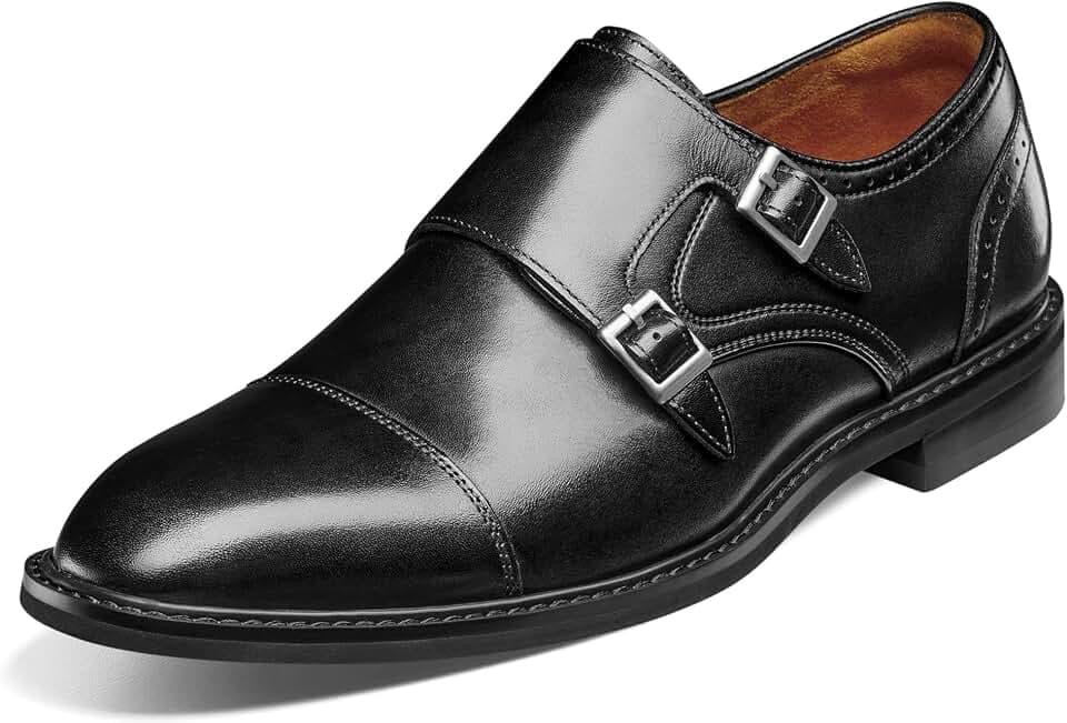 Stacy Adams Boswell Cap Toe Double Monk Strap
