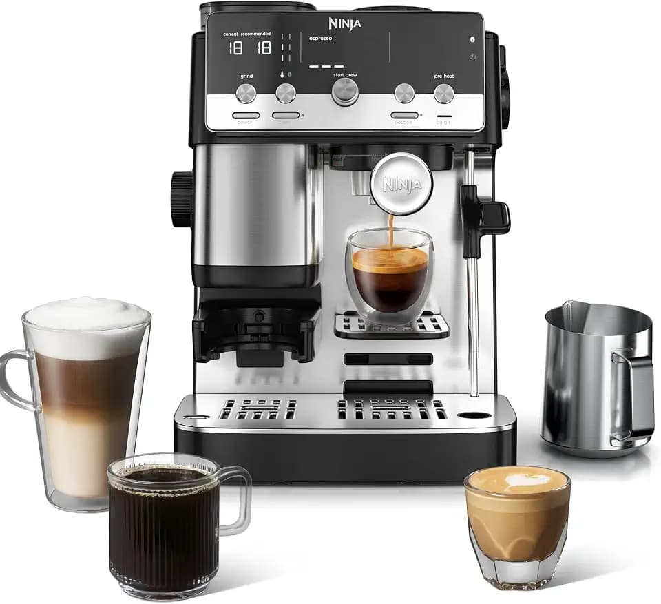 Ninja Luxe Café Mini 2-in-1 Kaffeemaschine mit manuellem Milchsystem