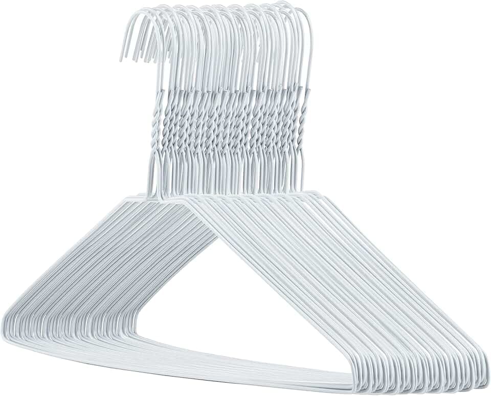 Hangerworld 50 Drahtkleiderbügel 41cm Hell Metall Kleiderbügel Metallkleiderbügel