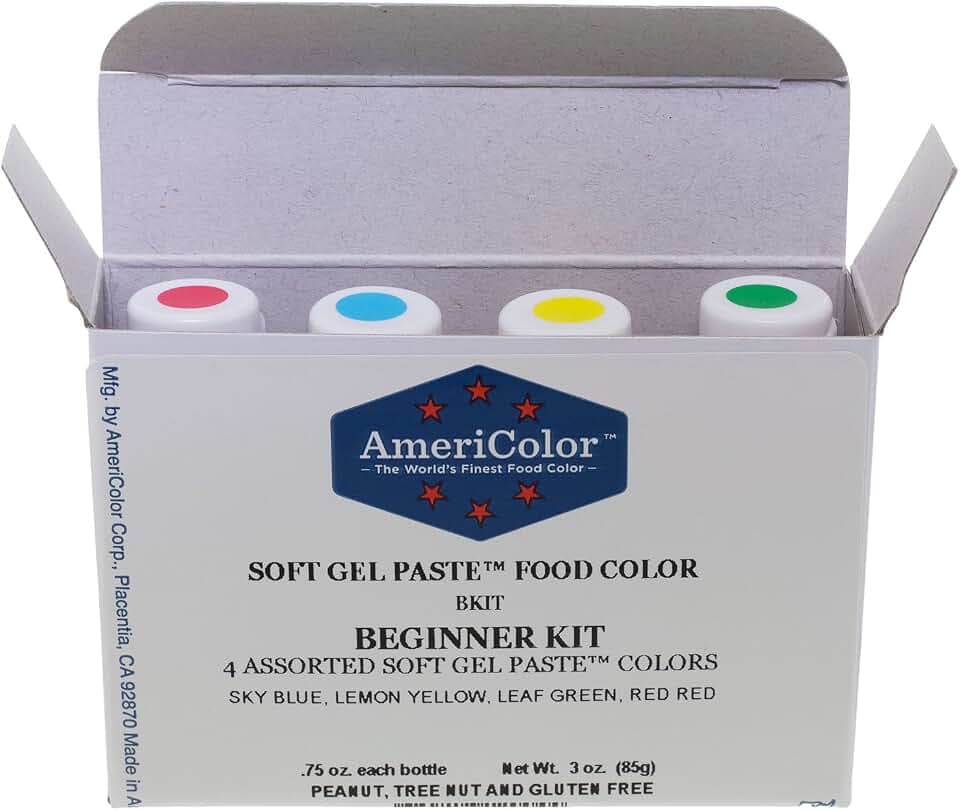 Americolor 4-Color Soft Gel Paste Food Color Kit