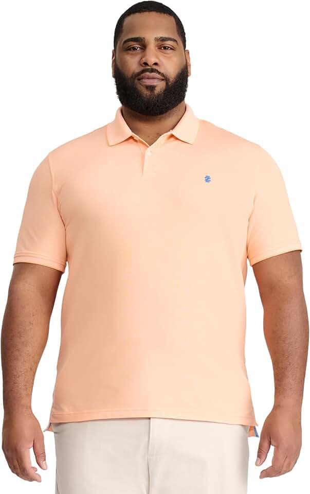 Izod Men's Big and Tall Advantage Performance Short Sleeve Polo Shirt